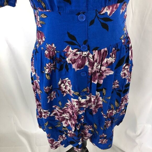 Band Of Gypsies Floral Button Fit & Flare Dress - Picture 3 of 9